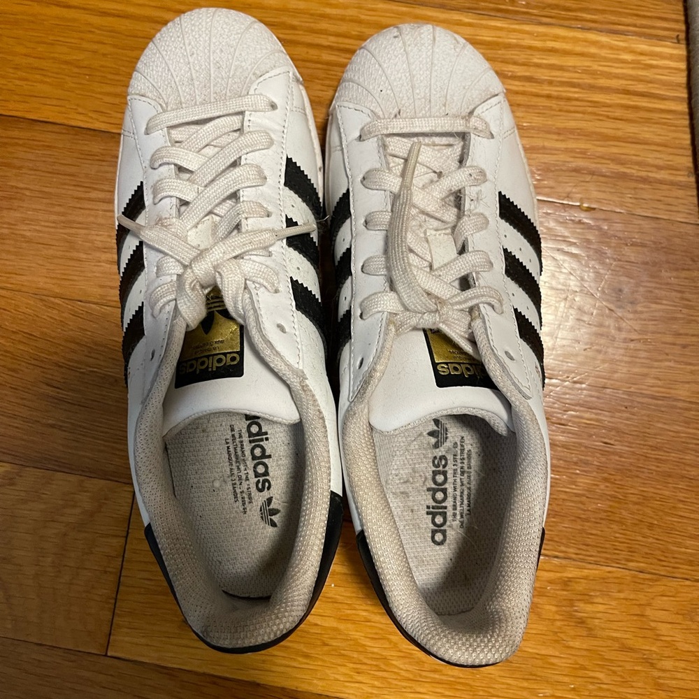Adidas Superstar White and Black Sneakers